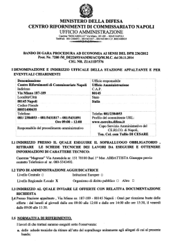 Bando di gara - Ministero della Difesa