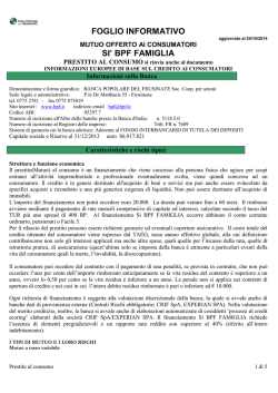 Credito al consumo Si BPF FAMIGLIE FI