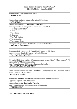 Programma Concerto Sabaudia