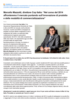 Marcello Mazzotti, direttore Cnp Italia: “Nel corso
