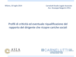 Profili di cri*cità ed eventuale riqualificazione del rapporto del