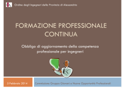 Scarica le slides sulla FORMAZIONE PROFESSIONALE