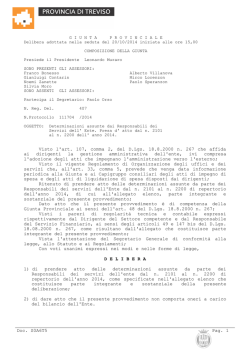 Testo della delibera - Provincia di Treviso