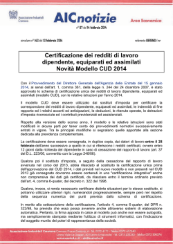 Certificazione dei redditi di lavoro dipendente, equiparati ed