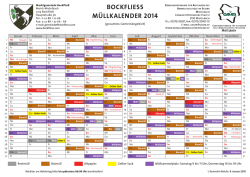 BOCKFLIESS M&Uuml;LLKALENDER 2014