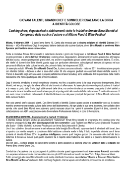 Birra Moretti - Identit&agrave; Golose