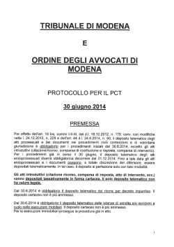 protocollo PCT - Ordine Forense Modena