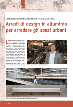 Arredi di design in alluminio per arredare gli spazi