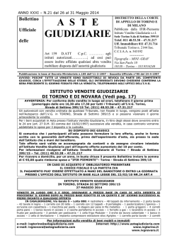 Boll.N21 dal 26 al 31 Maggio 2014