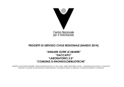 Opuscolo informativo - SCR Bando 2014