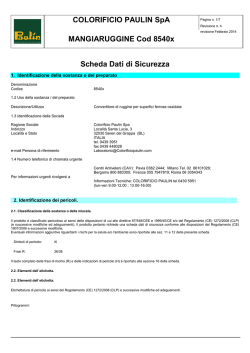 COLORIFICIO PAULIN SpA MANGIARUGGINE Cod 8540x Scheda