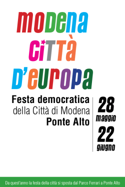 Festa democratica della Città di Modena Ponte Alto