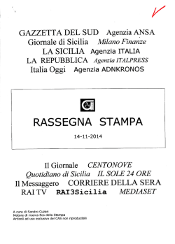 RASSEGNA STAMPA - Consorzio per le Autostrade Siciliane