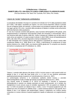 I danni da &ldquo;errato&rdquo; trattamento antidiabetico