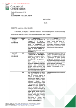 Scadenziario fiscale n. 7/2014 - Consorzio dei Comuni Trentini