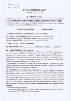 bando - Comune di Randazzo