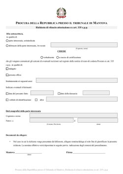 PDF - Procura della Repubblica presso il Tribunale di Mantova
