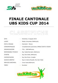 Finale Cantonale UBS Kids Cup - Unione sportiva capriaschese