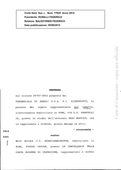 Corte di Cassazione Sentenza 17625_2014