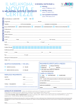 SC HED A DI ISCR IZIONE