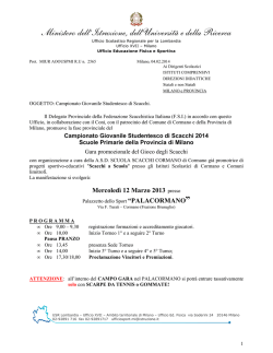 Scacchi Primarie - Ufficio scolastico regionale per la Lombardia