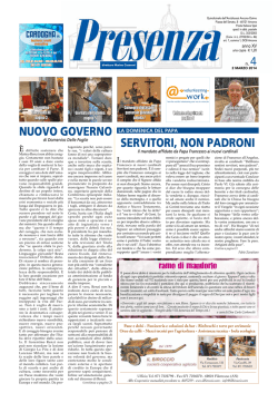 Presenza n. 4 del 2/3/2014 - Arcidiocesi di Ancona