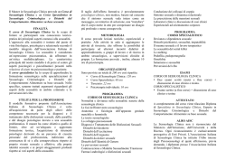 Il Master in Sessuologia Clinica prevede un Corso di