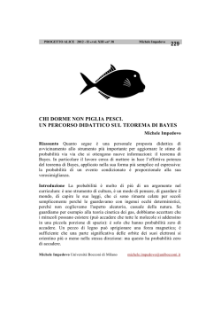 Chi dorme non piglia pesci. Un percorso didattico sul