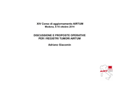 Discussione e proposte operative per i registri tumori AIRTUM