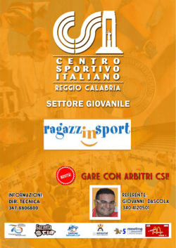 CAMPIONATI GIOVANILI &ndash; Calcio