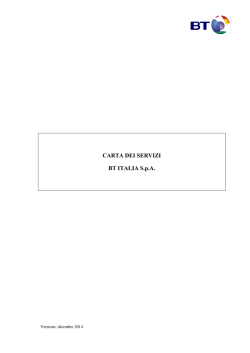 LA CARTA DEI SERVIZI DI ALBACOM S
