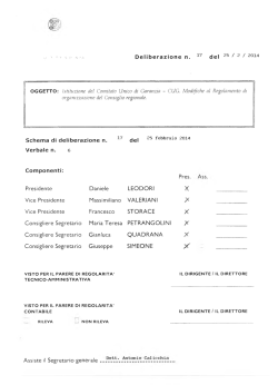 Deliberazione numero 17 del 25/02/2014