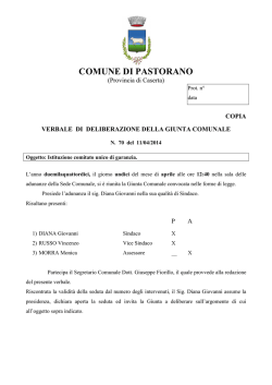 Istituzione Comitato Unico di Garanzia