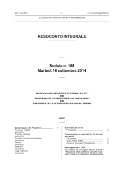 Seduta n. 168 - Consiglio regionale delle Marche