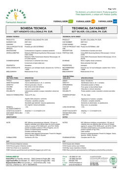 SCHEDA TECNICA TECHNICAL DATASHEET