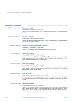 fumian silvia - Dipartimento di Architettura