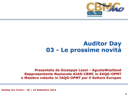 Auditor Day 03 - Le prossime novit&agrave;