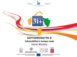 Sottoprogetto D: Infomobilit&agrave; in tempo reale - 3i-plus