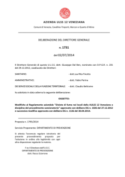 1731 del 02/07/2014 - Azienda Ulss 12 veneziana