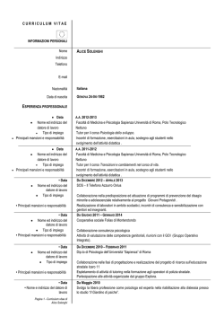 formato europeo per il curriculum vitae
