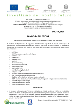 BANDO DI SELEZIONE - Università degli Studi di Napoli Federico II