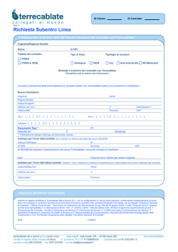 Richiesta Subentro Linea