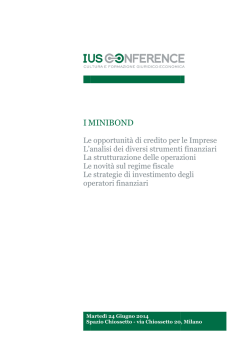 I MINIBOND MINIBOND - Ius Conference Srl