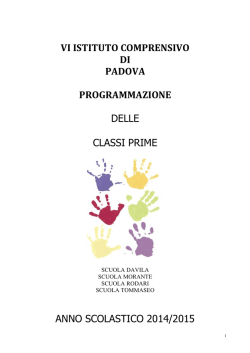 programmazioni classi prime - 6&deg; Istituto Comprensivo Padova