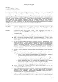 1/4 CURRICULUM VITAE Rita Mileno, nata a Roma il