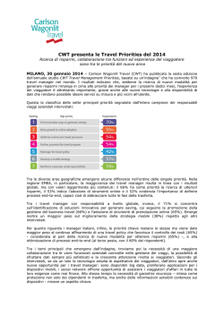 CWT presenta le Travel Priorities del 2014