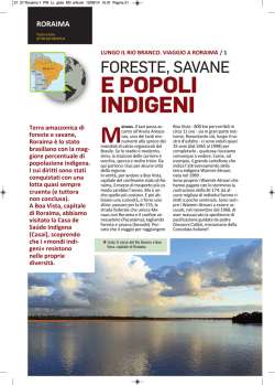 "Foreste savane e Popoli Indigeni" (ottobre 2014)