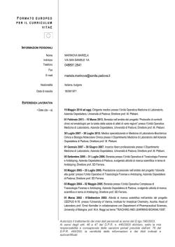 curriculum - Azienda Ospedaliera di Padova