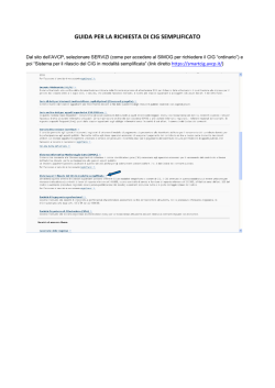 guida per la richiesta di cig semplificato - INFN-LNL