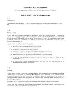 Statuto C.I.G. - Arcigay Milano